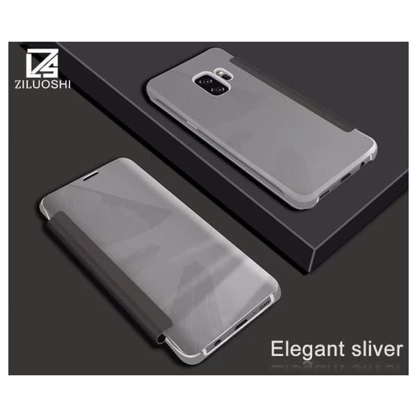 Samsung S9 Flipfodral Clear View Standing Rocket Rosenguld