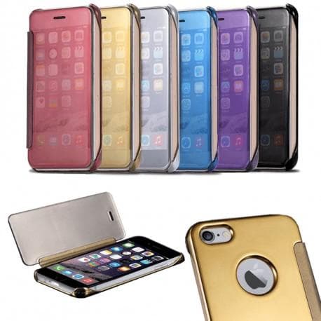 iPhone 8 Exklusiv Flipfodral Clear View Standing Rocket® Svart