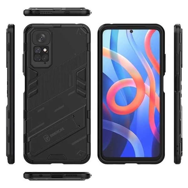 Xiaomi Redmi Note 11 / 11S Stöttåligt Skal med Kickstand ThinArmor V2 Black