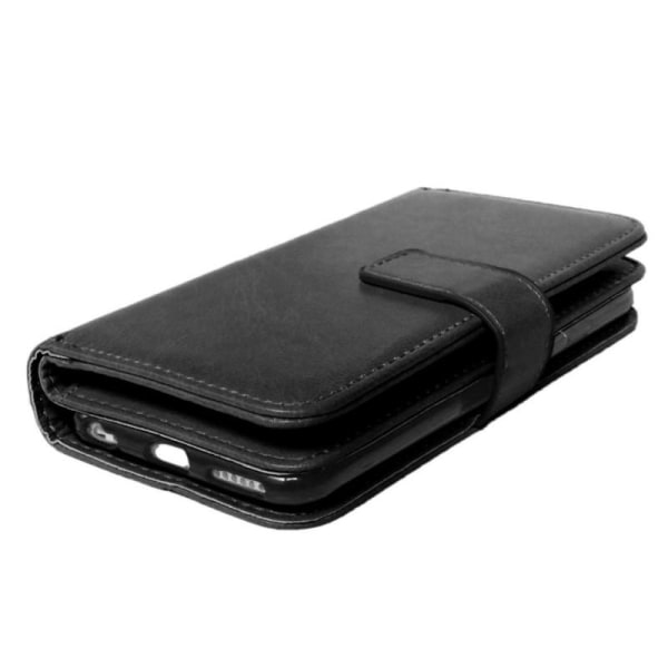 käytännöllinen iPhone 6S Plus -lompakkokotelo, jossa on 11 loker Black