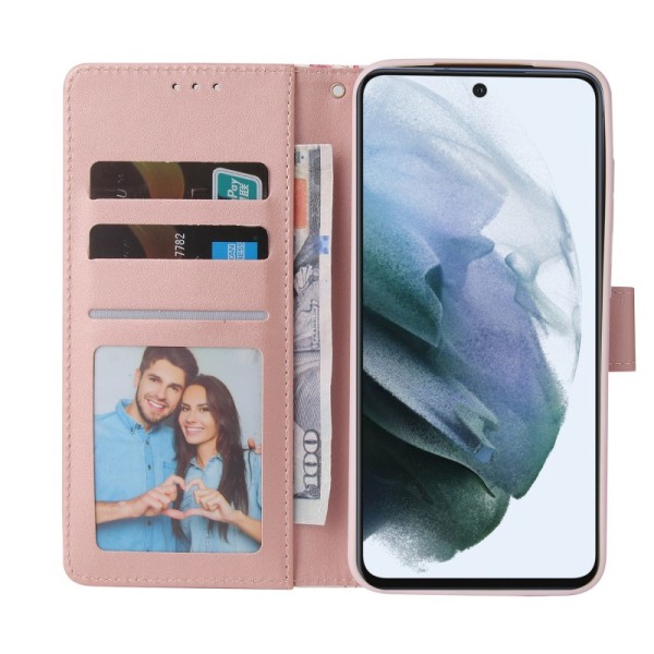 Samsung S21 FE Trendigt Plånboksfodral Sparkle 4-FACK Rosa