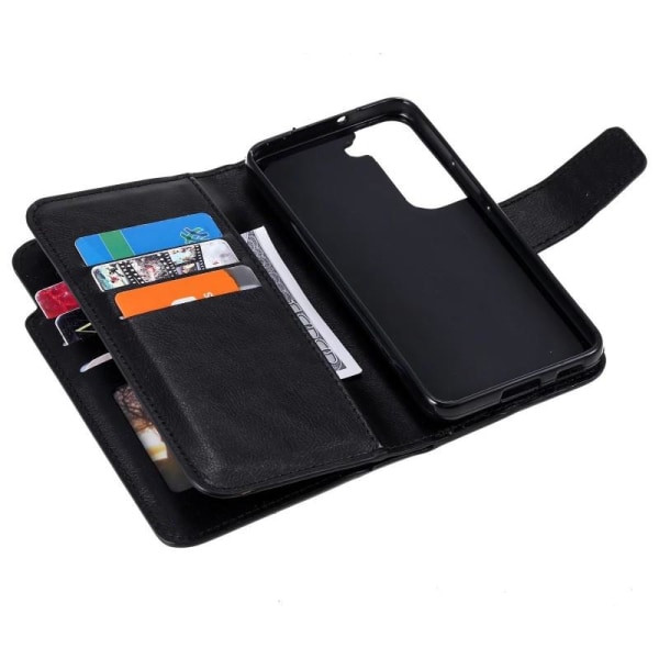 Samsung S22 Plus Praktisk Plånboksfodral med 12-Fack Array V4 Black