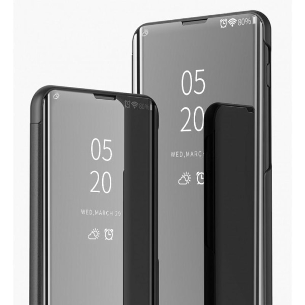 Redmi Note 7 Smart Flip Case Clear View Standing V2 Rocket Black