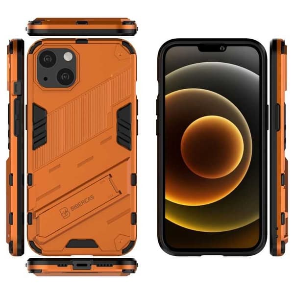 iPhone 13 Iskunkestävä kotelo jalustalla ThinArmor V2 Mörkgrön