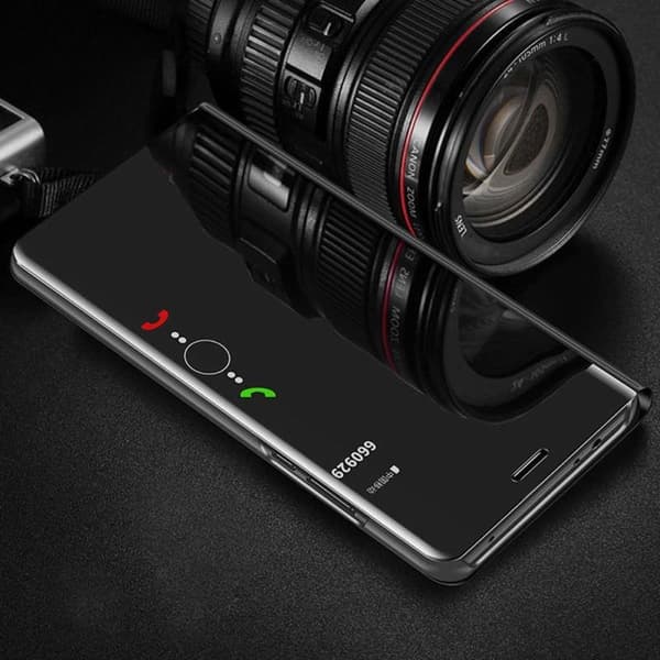 Huawei P20 Pro Smart Flipfodral Clear View Standing V2 Rocket Guld