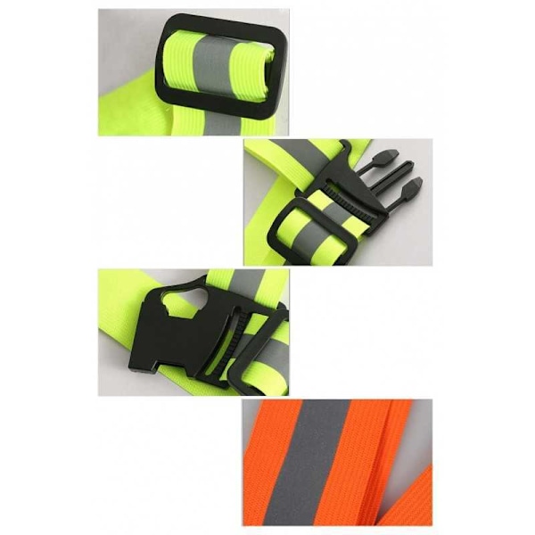 2-Pack Reflex Vest / Reflex Band holdbart Grön