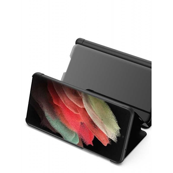 Samsung S21 Ultra Flip Case Clear View Standing V2 Rocket Black