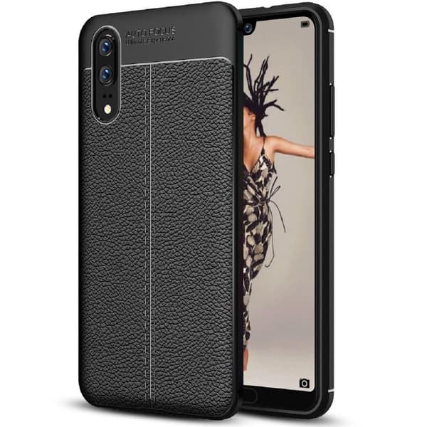 P20 Pro Stöttåligt & Stötdämpande Skal LeatherBack Brun
