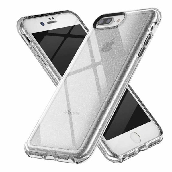 iPhone 7 Plus / 8 Plus stødabsorberende mobilcover Sparkle Silver Silver