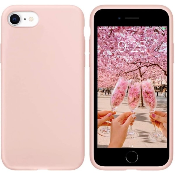 Gummibelagt stødsikker etui iPhone 7 / 8 / SE2 / SE3 - Pink