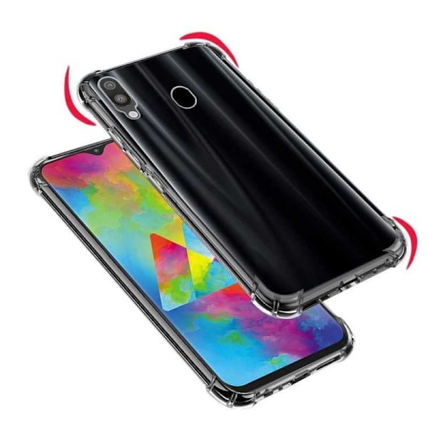 Samsung M20 stødabsorberende silikone Shell Shockr Transparent