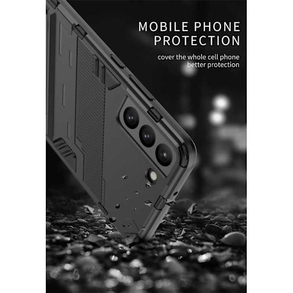 Samsung S21 FE Iskunkestävä kotelo jalustalla ThinArmor V2 Orange
