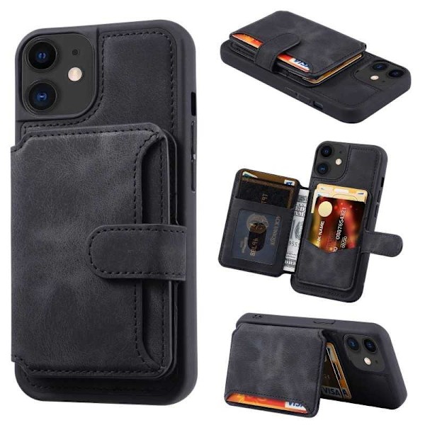 iPhone 11 Stöttåligt Premium Skal RFID 7-FACK Solid V6 Nordcell™ Svart