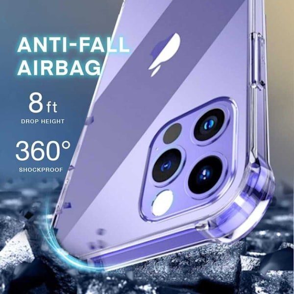 iPhone 14 Pro Max stødabsorberende silikone Shell Shockr Transparent