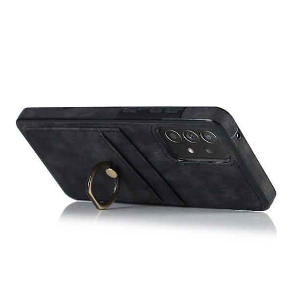 Samsung A52 4G/5G mobilcover med kortholder Retro V4 Svart