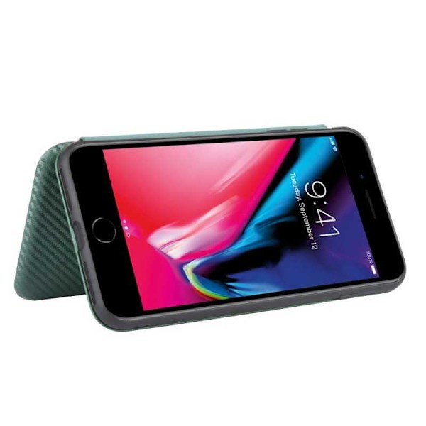 iPhone 7 Plus / 8 Plus Flip Case -korttipaikka CarbonDreams Green Green