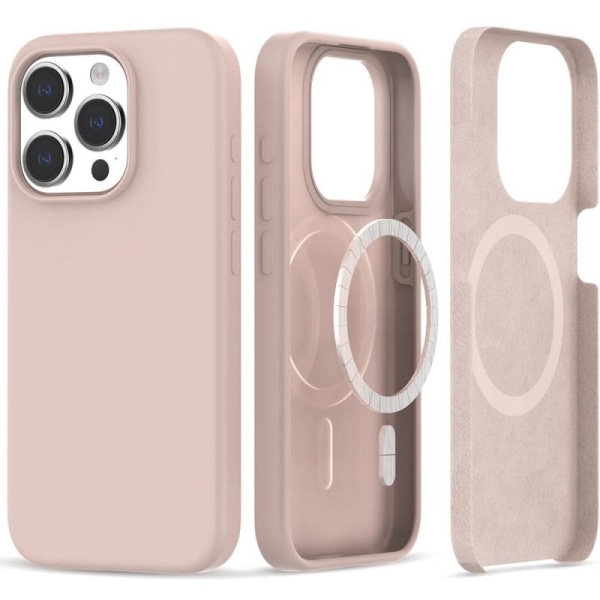 Gummibelagd Minimalistisk MagSafe Skal iPhone 15 Pro - Rosa Rosa