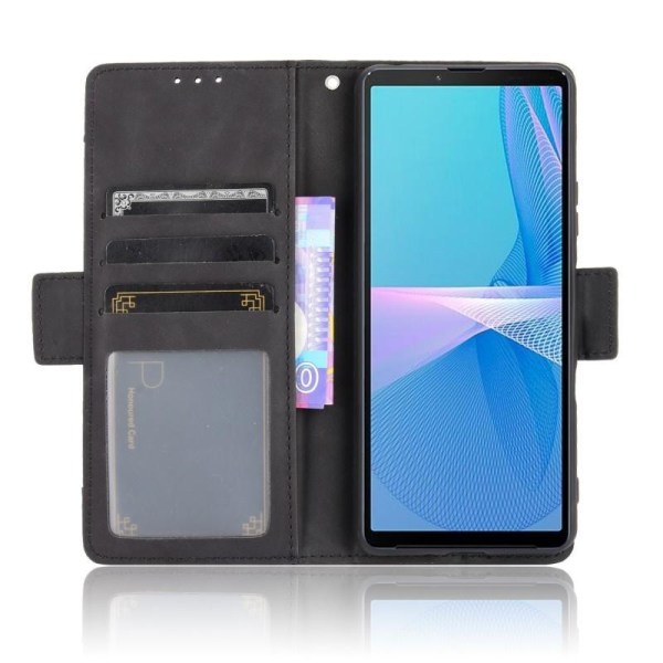 Xperia 5 IV pung etui PU læder 6-LOMMES Winston V3 Black