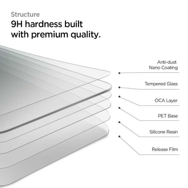 MacBook Pro 16" 2019-2020 hærdet glas 9H Spigen Glass FC Transparent