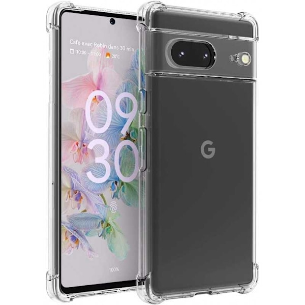 Google Pixel 7a Stöttåligt Skal med Förstärkta Hörn Transparent