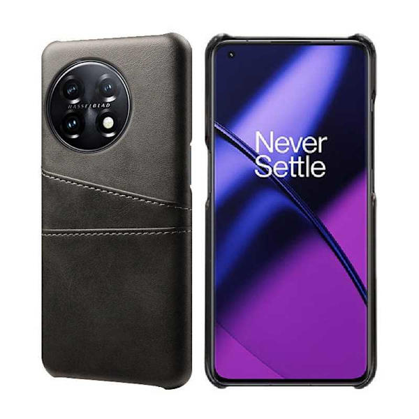 OnePlus 11 5G Mobilskal Korthållare Retro V2 Svart