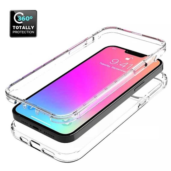 360° fuld dækning og stødabsorberende cover iPhone 13 Pro Max Transparent