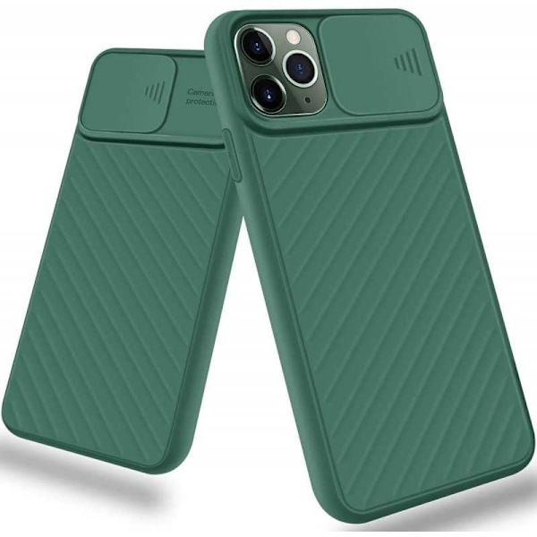 iPhone 11 Pro Max Iskunkestävä kotelo Sisäänrakennettu CamShield Grön