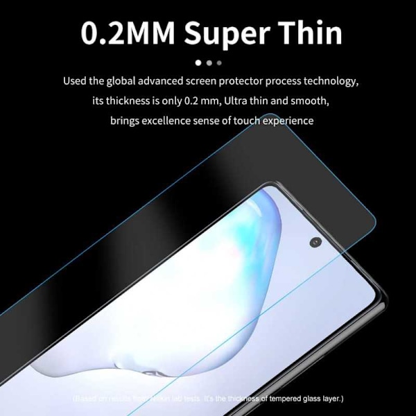 2-PACK Samsung Note 20 Hærdet glas 0,26 mm 2,5D 9H Transparent