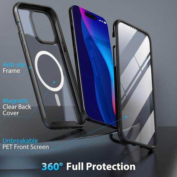 iPhone 13 Pro Max Heltäckande Magsafe Premium 3D Skal 3in1 ThreeSixty