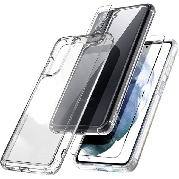 Komplett 3in1 Skydd för Samsung S22 Plus Transparent