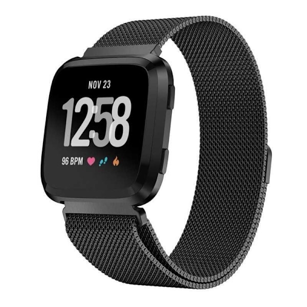 Fitbit Versa Armband Milanesisk Loop Svart Svart