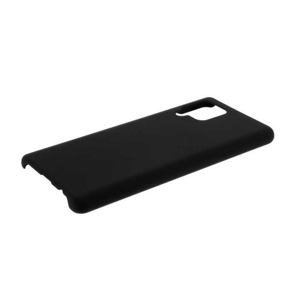 Samsung A42 5G Erittäin ohut kumipinnoitettu mattamusta Cover Basic V2 Black