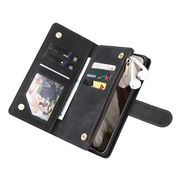 Google Pixel 8a Multifunktionellt Plånboksfodral Zipper 8-Fack