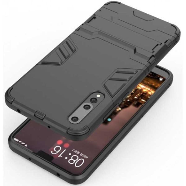 Huawei P20 Pro Iskunkestävä suojus Kickstand ThinArmorilla Svart