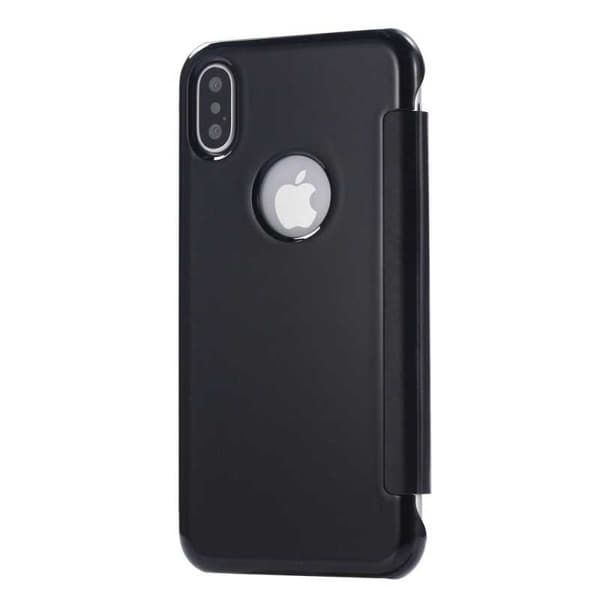 iPhone X Flip Case Clear View Seisova Rocket Svart
