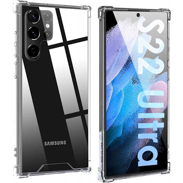 Samsung S22 Ultra Iskunvaimennus Silikonikotelo Shockr Transparent