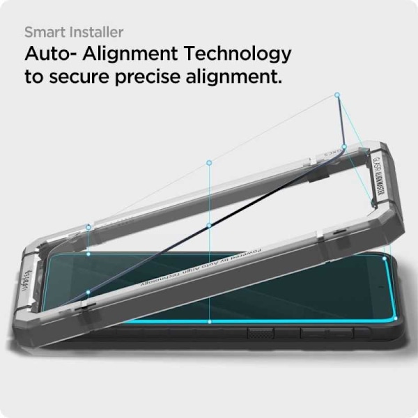 2-PACK Samsung Xcover 5 Härdat Glas Spigen ALM Med Installations Ram Transparent