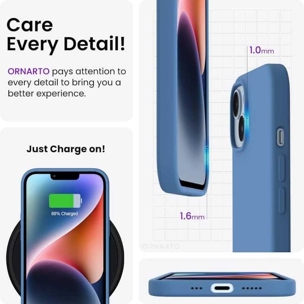 Kuminen iskunkestävä kotelo iPhone 14 Plus - Sininen