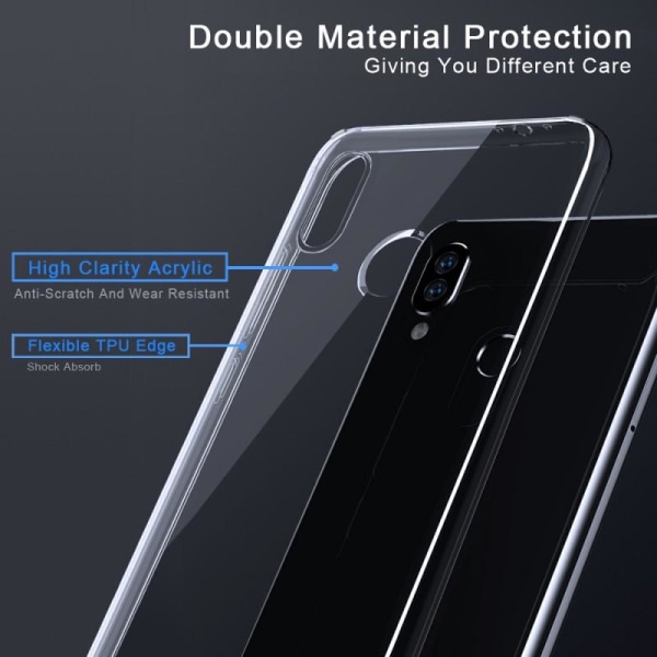 Redmi Note 7 Stötdämpande Skal Glassback Transparent