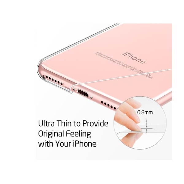 iPhone X stødabsorberende silikonetui Enkelt Transparent