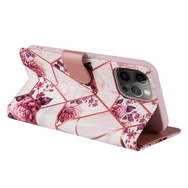 iPhone 12 Pro Max Trendigt Plånboksfodral Sparkle 4-FACK Rosa