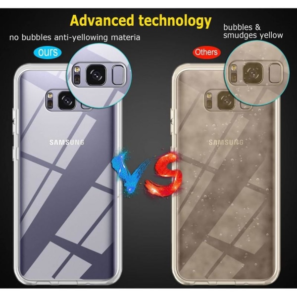 360° Full Cover Silikone Case Samsung S8 Plus Transparent
