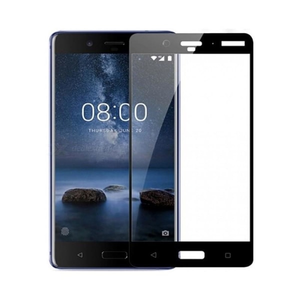Nokia 8.1 Härdat Glas 0.26mm 2.5D 9H Fullframe Transparent