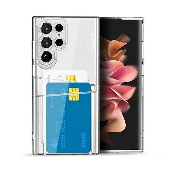 Samsung Note 20 Ultra Ohut iskunkestävä kännykkäkuori korttipaikalla V2 Transparent