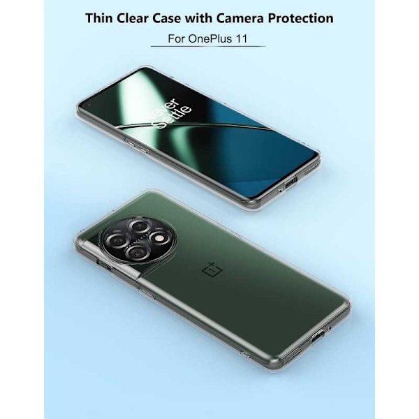 OnePlus 11 stødabsorberende blødt etui Enkelt Transparent