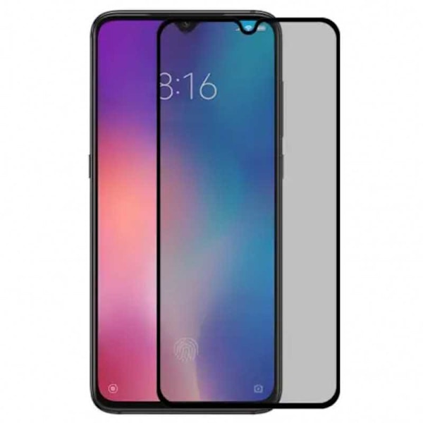 Xiaomi Mi 9 Privacy Hærdet glas 0,26 mm 2,5D 9H Transparent