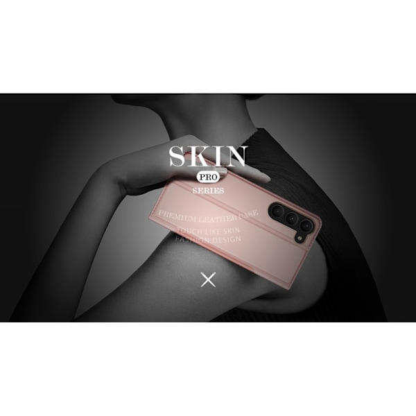 Samsung S24 Dux Ducis Skin Pro Flipfodral med Kortfack - Roseguld