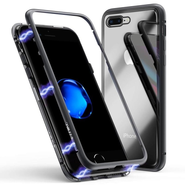 iPhone 8 Plus Heltäckande Premium Skal Glassback V4 Transparent