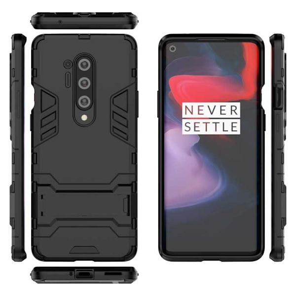 OnePlus 8 Pro -iskunkestävä kotelo jalustalla ThinArmor Black