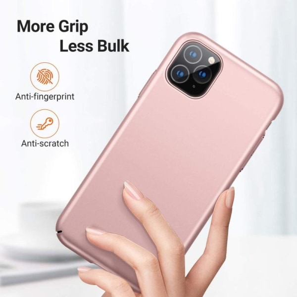 iPhone 11 Pro Erittäin ohut kumipinnoitettu Cover Basic V2 Pink gold